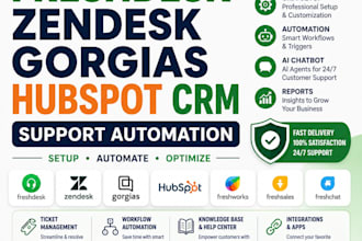 setup freshdesk zendesk gorgias hubspot CRM support automation