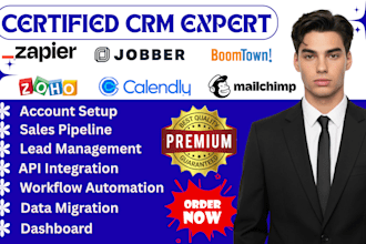 setup google forms mailchimp zoho crm boomtown jobber calendly zapier automation