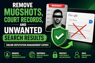 remove mugshots, unwanted search results, and manage your online reputation