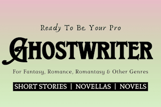 ghostwrite ya romance story romantasy fantasy stories ghostwriting novel