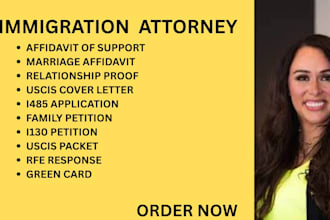 be your immigration lawyer for family petitions, adjustment of status and uscis