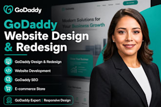 design godaddy website redesign godaddy develop godaddy seo website developement