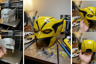 sculpt 3d print and paint custom wearable cosplay mask 3d helmet anime mask ship