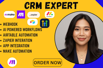 set up and automate monday com CRM workflows with zapier and ai