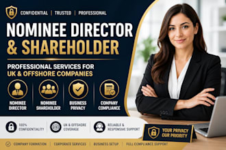 provide UK nominee director, nominee shareholder services for company formation