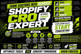 optimize shopify store for higher conversions, sales and revenue