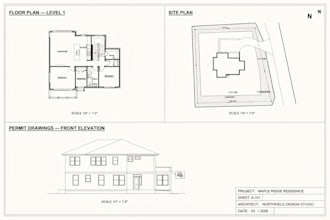 design UK and USA floor plans site plans and permit drawings