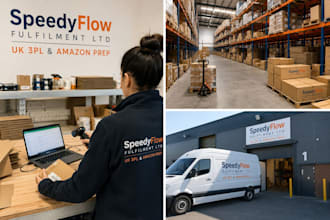 provide UK 3pl fulfilment, amazon fba prep, fbm, shopify, ebay, tiktok shop