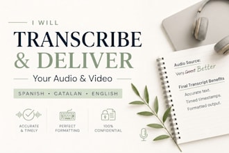 transcribe spanish, catalan or english audio and video
