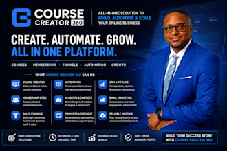 course creator 360 gohighlevel kajabi online course funnels zenler ghl cc360