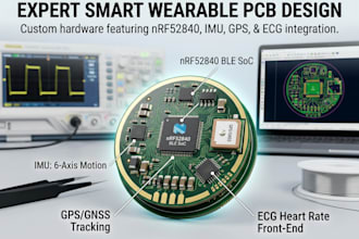 design smart wearable pcb with imu gps ecg and nrf52840