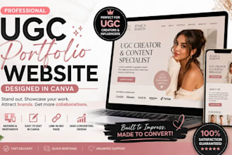design a professional ugc portfolio website in canva