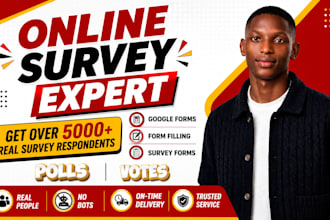 get 5000 survey respondents to fill online survey, survey polls