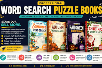 create amazon KDP puzzle books, word search, sudoku, maze, and activity books