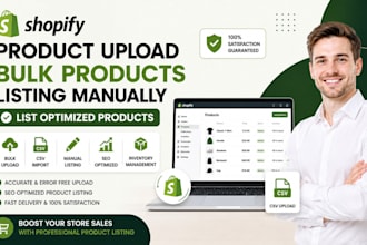 shopify product upload bulk products listing manually  list optimized products