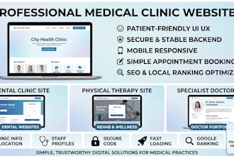 l build simple medical website for clinic or doctor