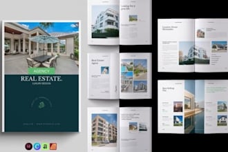 design real estate property showcase booklet, multifamily investment brochure