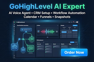 setup gohighlevel ai voice agent workflow CRM automation and calendar