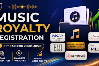 register your music with ascap bmi soundexchange mlc and songtrust