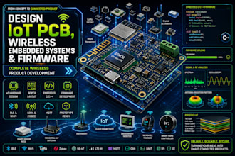 design iot pcb, wireless embedded systems and firmware