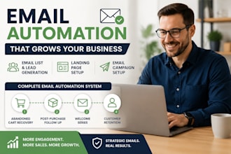 build email sequence, subscriber segmentation, and email campaigns for business