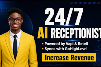 build vapi, retell or bland ai receptionist, voice ai agent and gohighlevel CRM