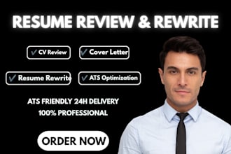 review rewrite and optimize your ats resume CV professionally