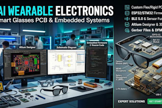 design ai wearable electronics, smart glasses pcb and embedded systems