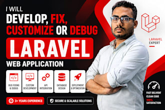 develop, fix, customize, or debug your laravel web application