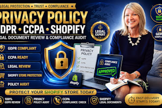 shopify legal document review privacy policy gdpr ccpa compliance audit today