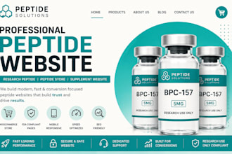 build fda compliant peptide website, peptide store, supplement peptide, sarms