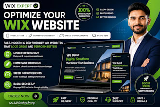 wix agency mobile layout error fix, optimization homepage redesign, wix SEO
