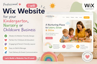 build a wix website for your kindergarten nursery or childcare business