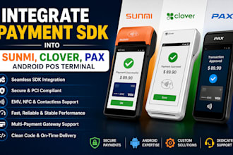 integrate payment sdk into sunmi, clover, pax android pos terminal