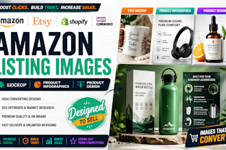 redesign etsy listing images, product photos, and infographics
