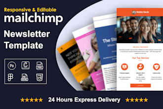 design mailchimp newsletter and email marketing template