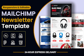 design mailchimp newsletter and email marketing template