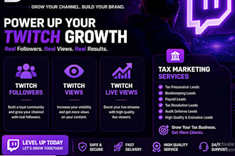 promote your twitch account with organic followers live viewers channel growth