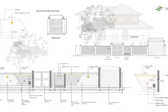 design a professional 2d landscape layout and planting plan, detail sections