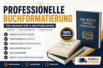 ihr buch professionell für amazon KDP  kindle,taschenbuch and hardcover