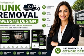 design a professional junk removal website for your junk hauling business