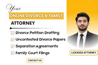 draft divorce petition uncontested divorce and family court documents