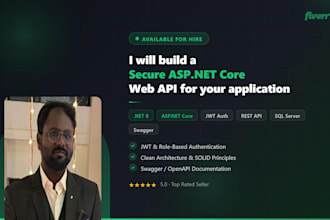 build a secure aspnet core web API for your application