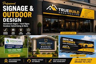 create professional signage storefront yard sign and outdoor advertising design