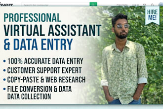 be your virtual assistant, data entry, and customer support expert