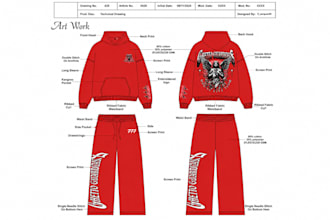 make clothing tech pack fashion tech pack apparel garment technical flat sketch