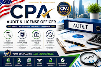 prepare and audit financial,file tax returns as licensed CPA