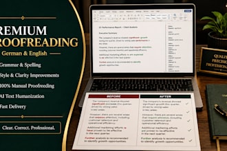 rewrite, improve and humanize your text in german or english