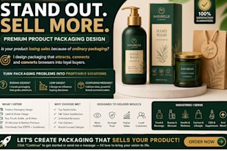 design premium cosmetic skincare packaging and label design