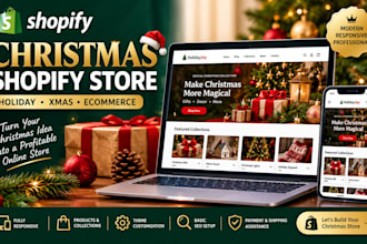a christmas shopify store holiday ecommerce website